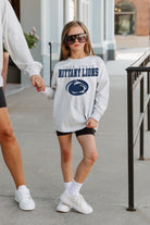 PENN STATE NITTANY LIONS BIG GOALS KIDS DROP SHOULDER LONG SLEEVE TEE WITH RIBBED NECKLINE AND CUFFS