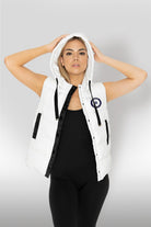 DALLAS COWBOYS READY FOR IT HOODED SNAP PUFFER VEST WITH CONTRAST TRIM