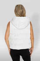 DALLAS COWBOYS READY FOR IT HOODED SNAP PUFFER VEST WITH CONTRAST TRIM