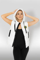 GREEN BAY PACKERS READY FOR IT HOODED SNAP PUFFER VEST WITH CONTRAST TRIM