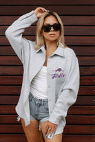 BUFFALO BILLS FOUNDATION SOFT, LONG SLEEVE COTTON-BLEND COLLARED OVERSHIRT WITH BUTTON CUFFS