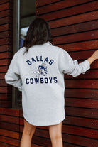 DALLAS COWBOYS WAY TO GO SOFT, LONG SLEEVE COTTON-BLEND COLLARED OVERSHIRT WITH BUTTON CUFFS