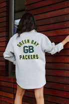 GREEN BAY PACKERS WAY TO GO SOFT, LONG SLEEVE COTTON-BLEND COLLARED OVERSHIRT WITH BUTTON CUFFS