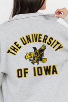 IOWA HAWKEYES WAY TO GO SOFT, LONG SLEEVE COTTON-BLEND COLLARED OVERSHIRT WITH BUTTON CUFFS BY MADI PREWETT TROUTT