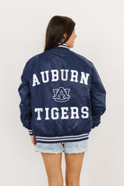 AUBURN TIGERS CHAMPION'S CLUB SPORT STRIPE VARSITY JACKET BY MADI PREWETT TROUTT