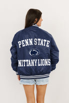 PENN STATE NITTANY LIONS CHAMPION'S CLUB SPORT STRIPE VARSITY JACKET BY MADI PREWETT TROUTT