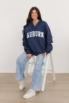 AUBURN TIGERS VICTORY BOUND CLASSIC V-NECK WIND SHIRT BY MADI PREWETT TROUTT