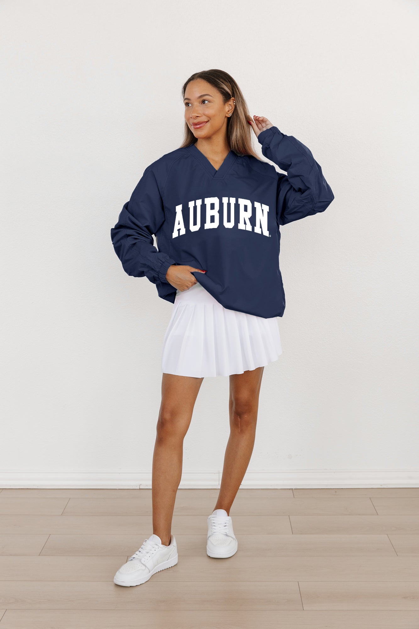 AUBURN TIGERS VICTORY BOUND CLASSIC V-NECK WIND SHIRT BY MADI PREWETT TROUTT