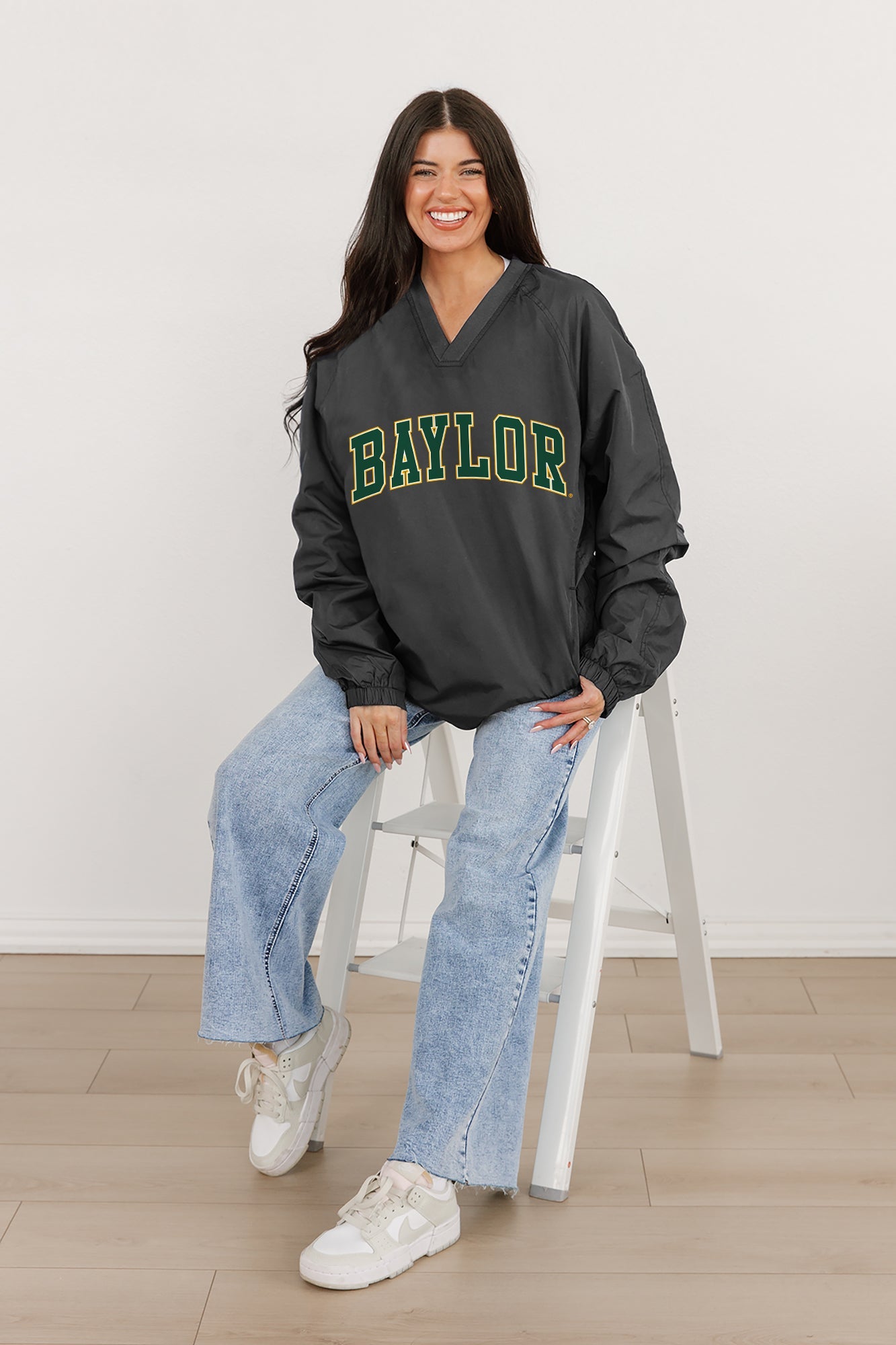 BAYLOR BEARS VICTORY BOUND CLASSIC V-NECK WIND SHIRT BY MADI PREWETT TROUTT