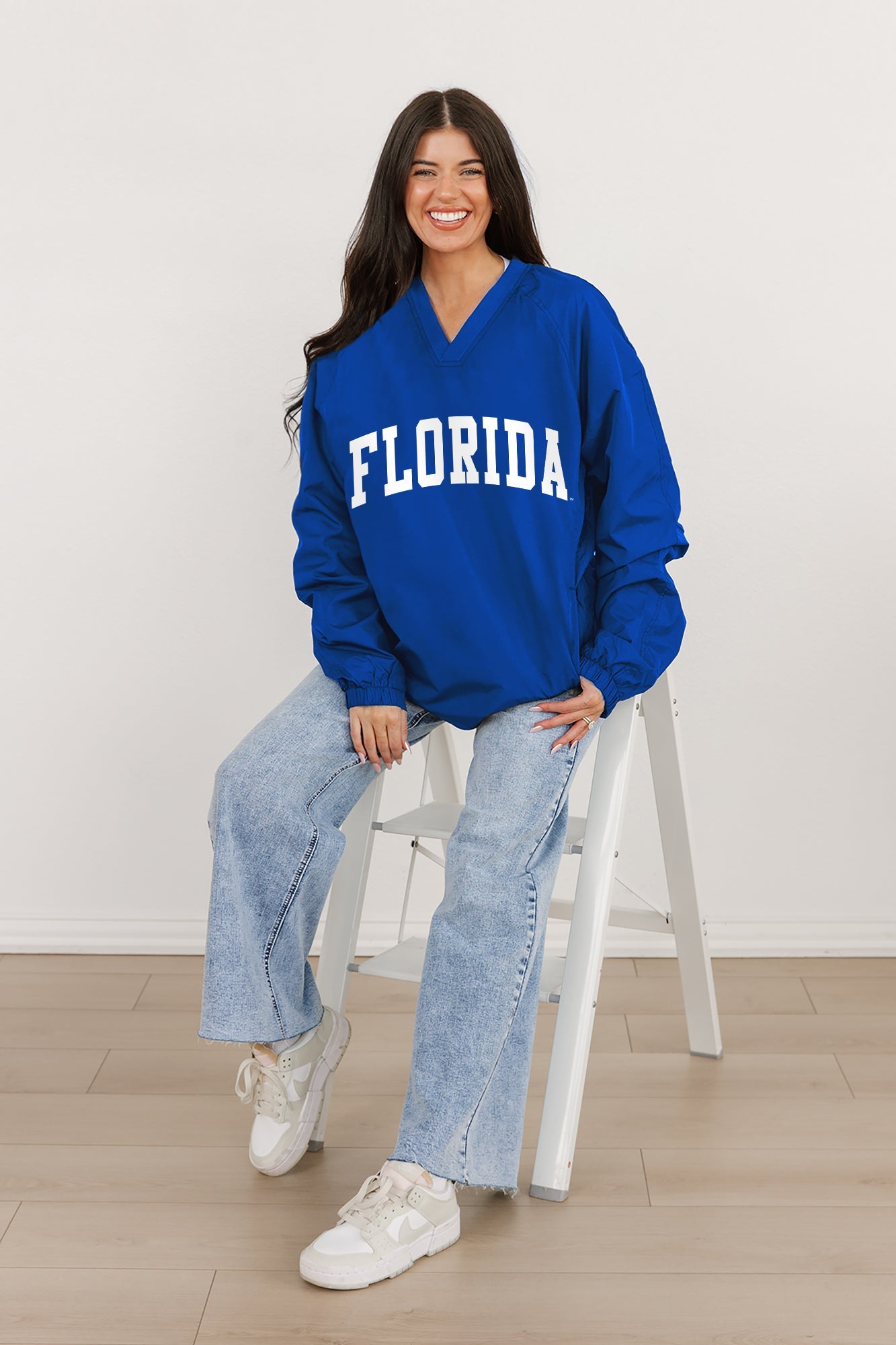 FLORIDA GATORS VICTORY BOUND CLASSIC V-NECK WIND SHIRT BY MADI PREWETT TROUTT