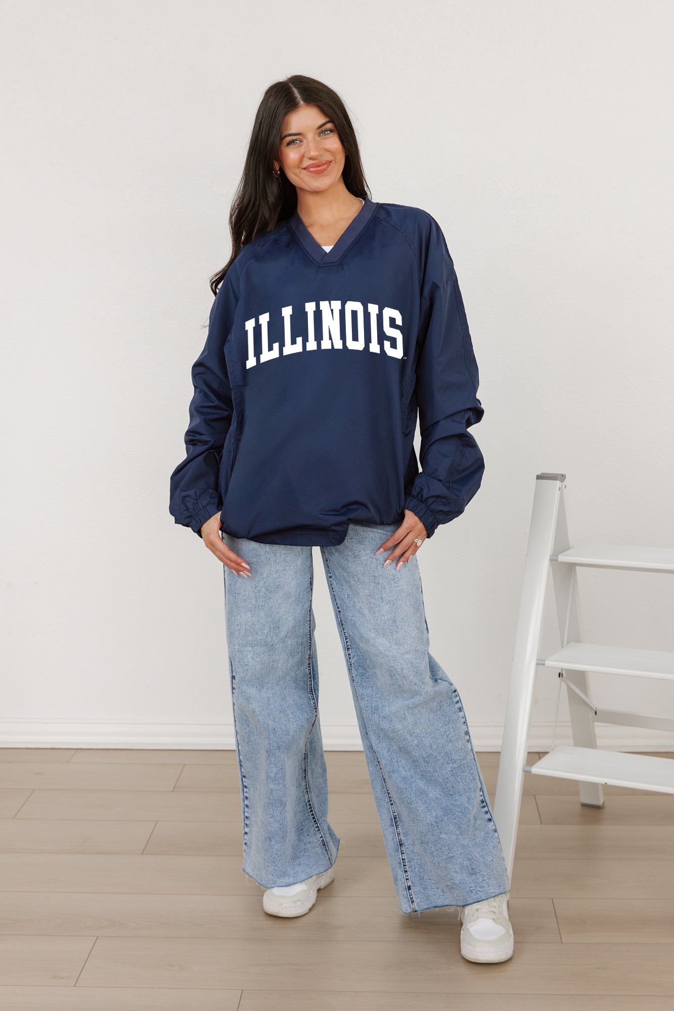 ILLINOIS FIGHTING ILLINI VICTORY BOUND CLASSIC V-NECK WIND SHIRT BY MADI PREWETT TROUTT