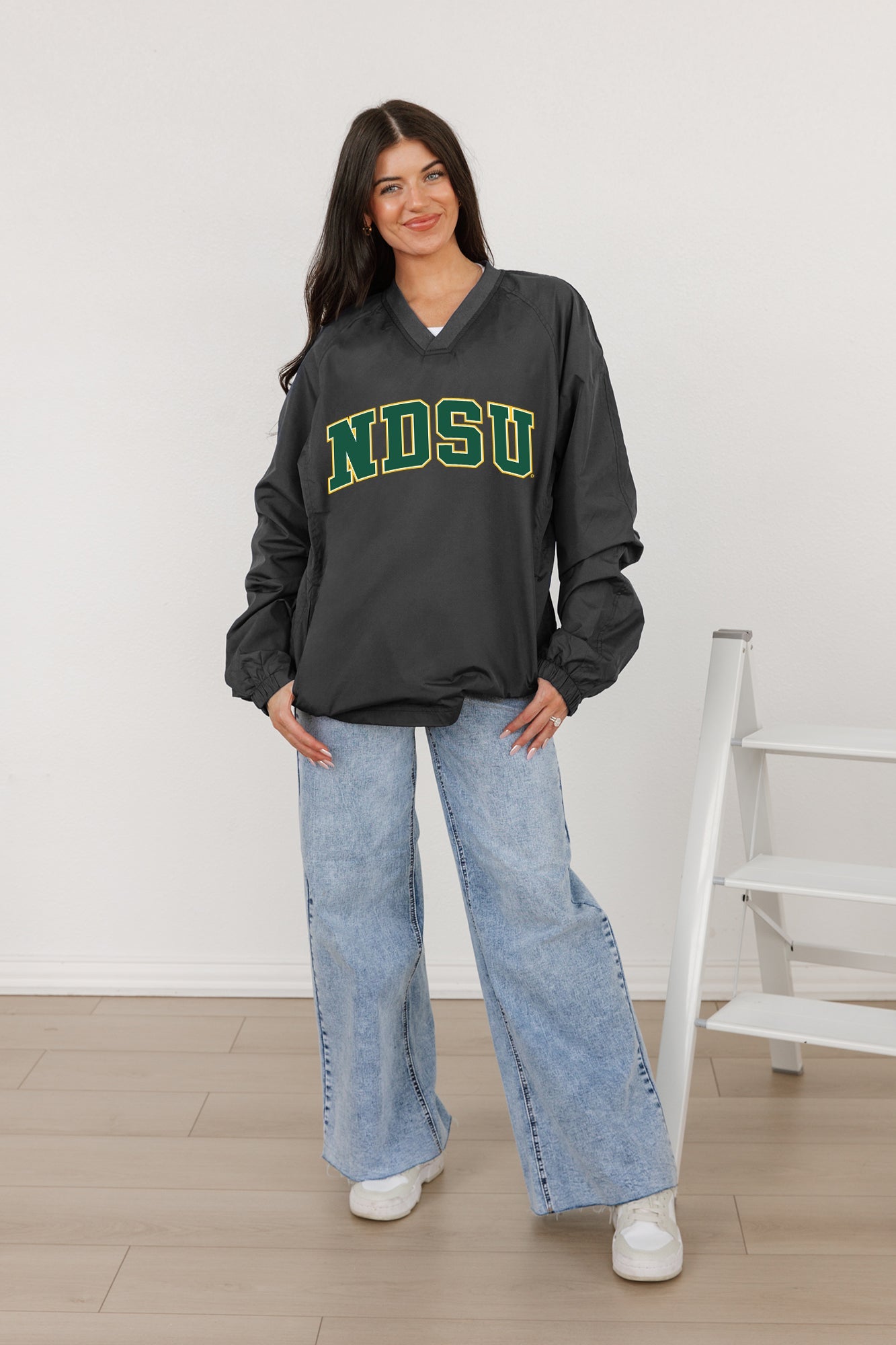 NORTH DAKOTA STATE BISON VICTORY BOUND CLASSIC V-NECK WIND SHIRT BY MADI PREWETT TROUTT