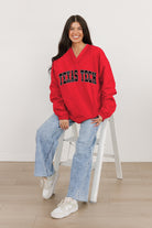 TEXAS TECH RED RAIDERS VICTORY BOUND CLASSIC V-NECK WIND SHIRT BY MADI PREWETT TROUTT