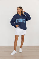 NORTH CAROLINA TAR HEELS VICTORY BOUND CLASSIC V-NECK WIND SHIRT BY MADI PREWETT TROUTT