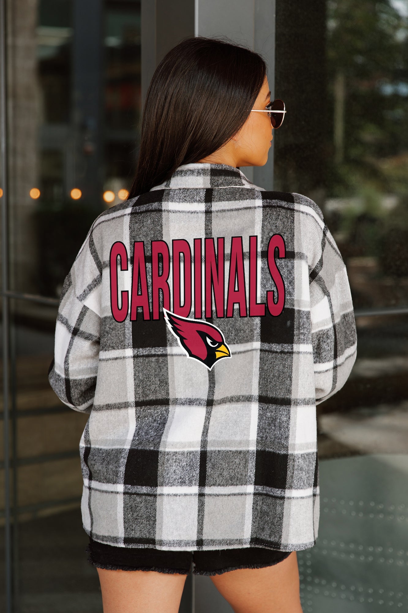 ARIZONA CARDINALS FIELDSIDE FUN JENKINS PLAID OVERSHIRT