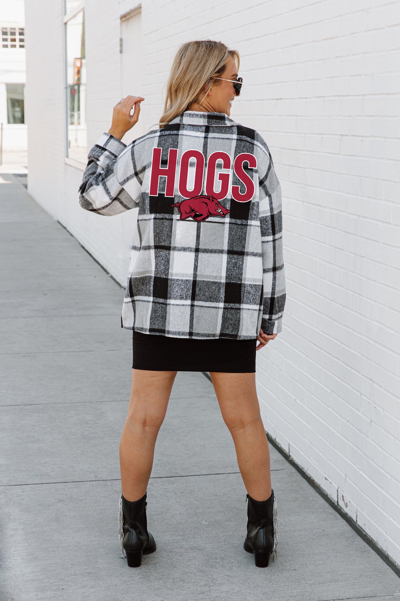 ARKANSAS RAZORBACKS MAD FOR PLAID JENKINS PLAID OVERSHIRT