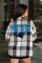 CAROLINA PANTHERS FIELDSIDE FUN JENKINS PLAID OVERSHIRT