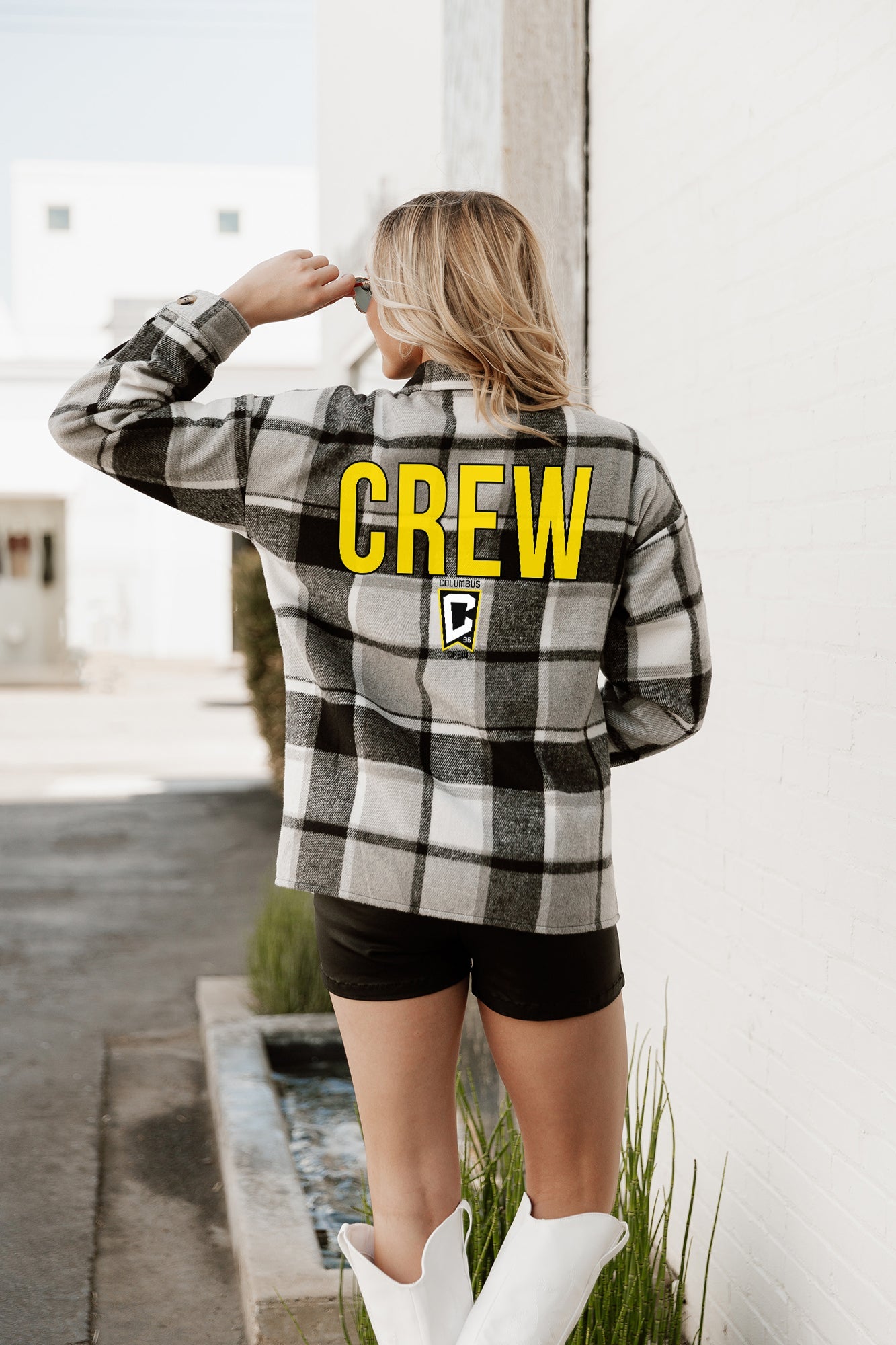 COLUMBUS CREW SC FIELDSIDE FUN JENKINS PLAID OVERSHIRT