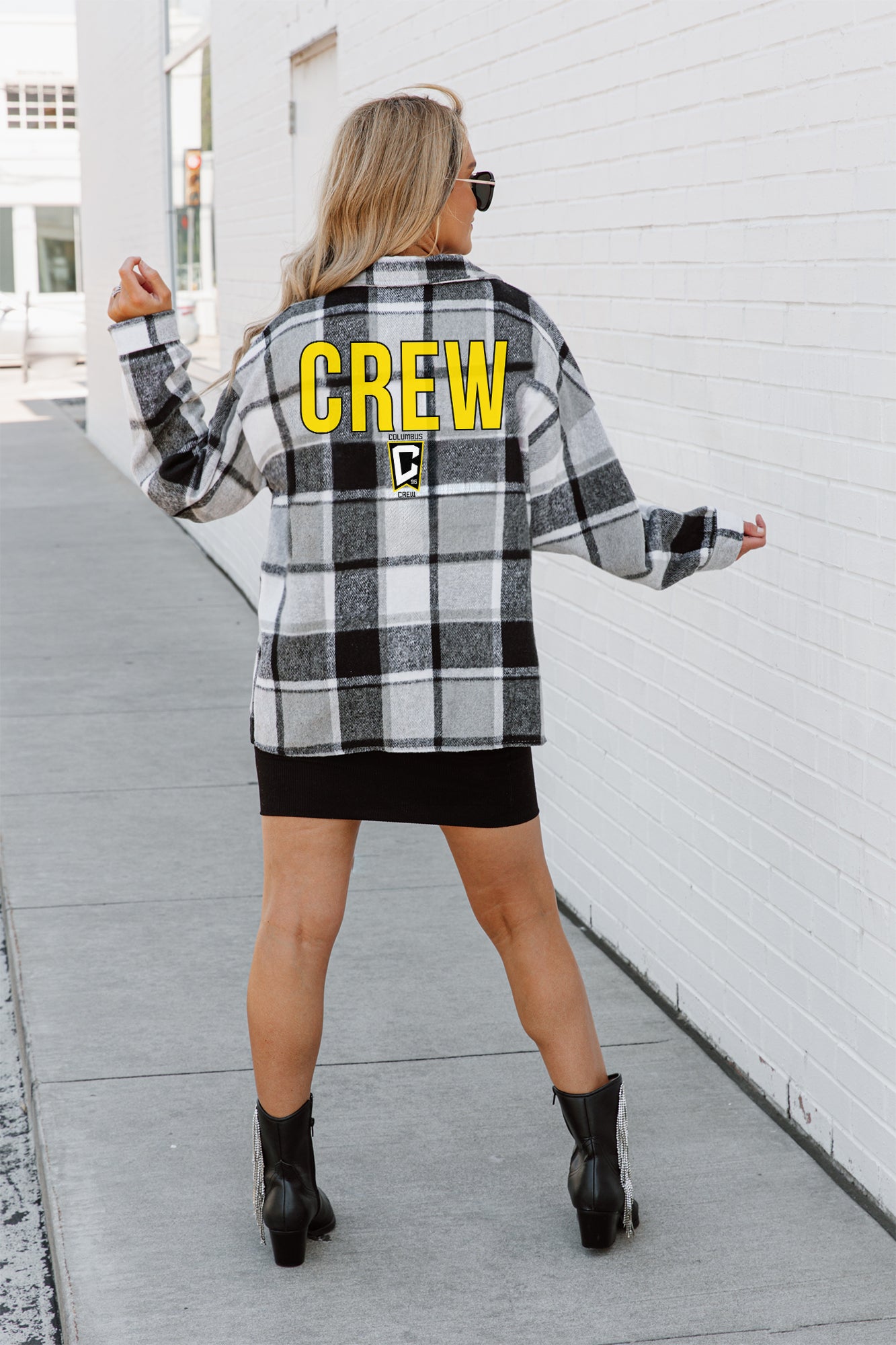 COLUMBUS CREW SC FIELDSIDE FUN JENKINS PLAID OVERSHIRT