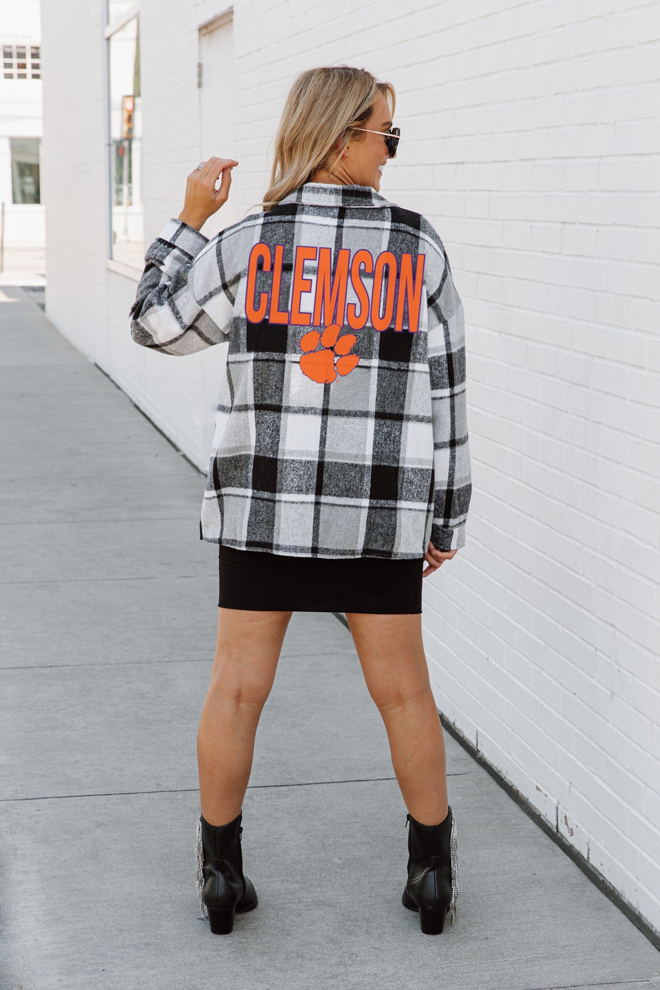 CLEMSON TIGERS MAD FOR PLAID JENKINS PLAID OVERSHIRT