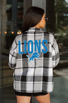 DETROIT LIONS FIELDSIDE FUN JENKINS PLAID OVERSHIRT