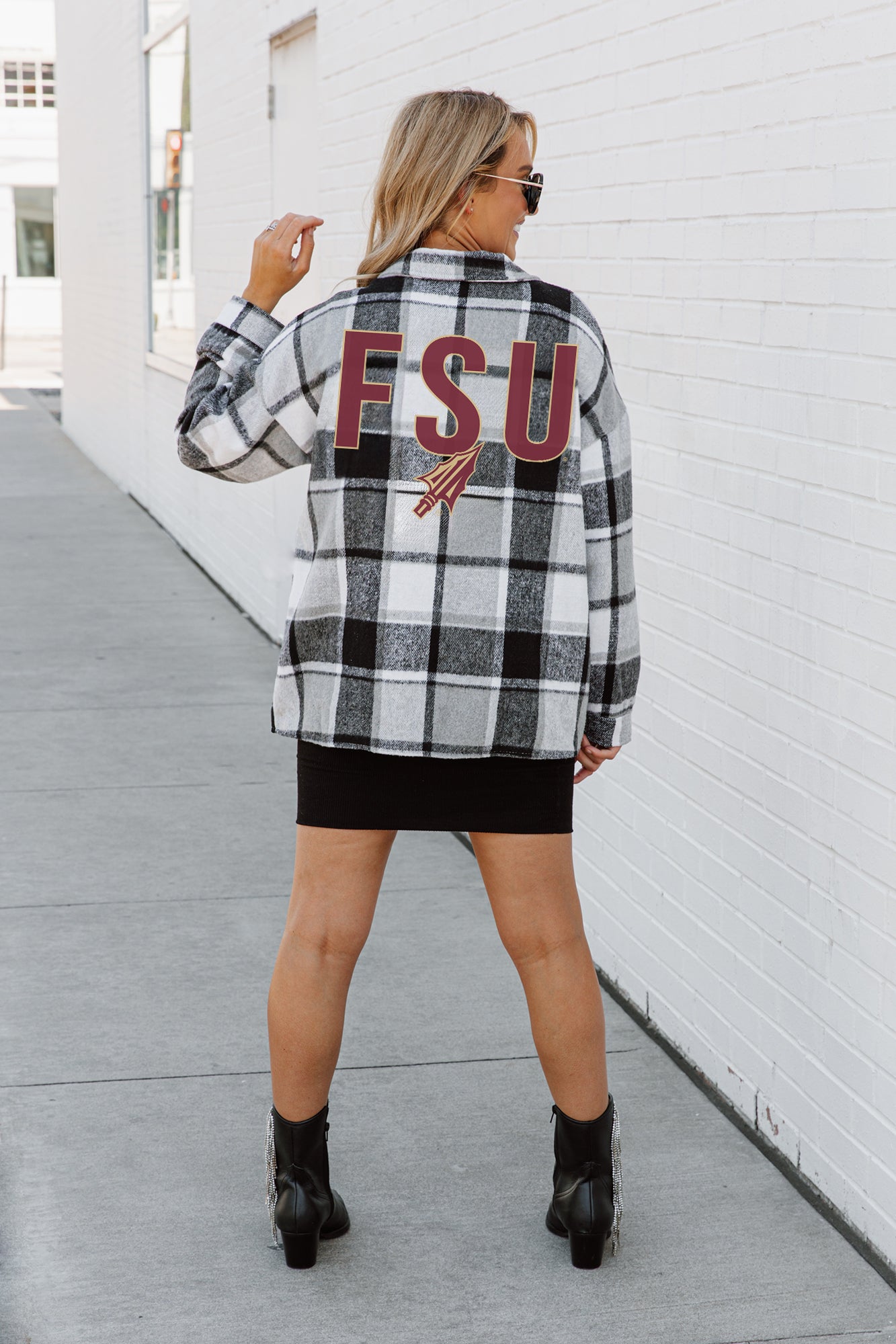 FLORIDA STATE SEMINOLES MAD FOR PLAID JENKINS PLAID OVERSHIRT