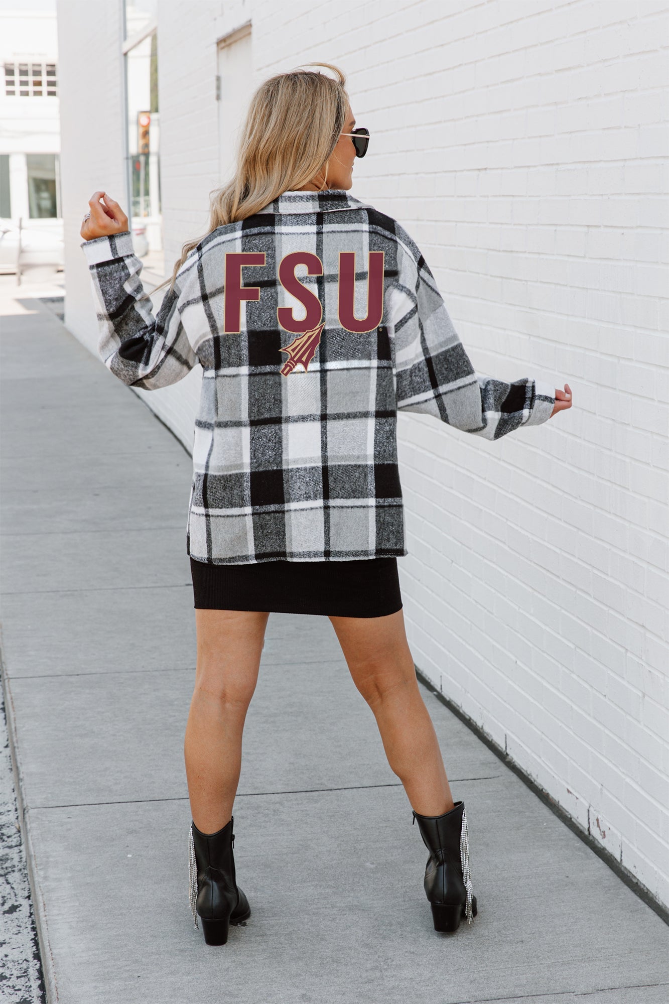 FLORIDA STATE SEMINOLES MAD FOR PLAID JENKINS PLAID OVERSHIRT