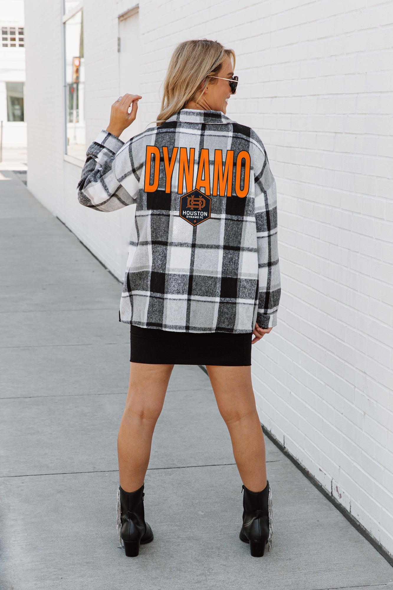 HOUSTON DYNAMO FIELDSIDE FUN JENKINS PLAID OVERSHIRT