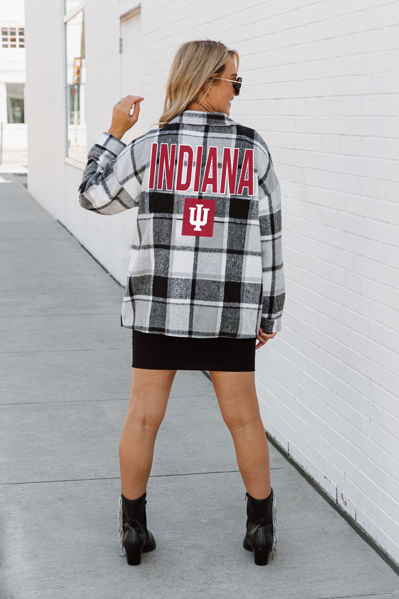 INDIANA HOOSIERS MAD FOR PLAID JENKINS PLAID OVERSHIRT