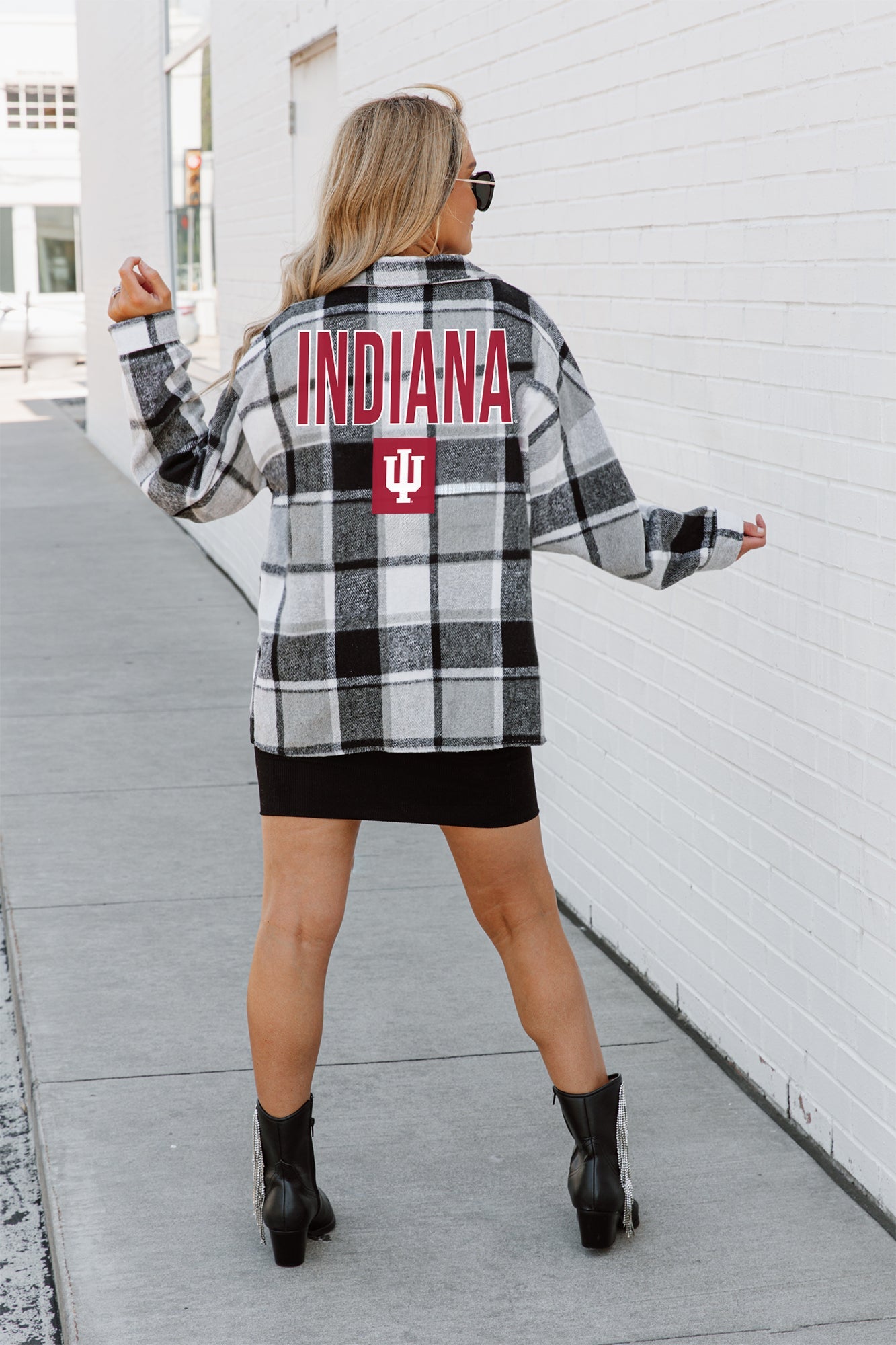 INDIANA HOOSIERS MAD FOR PLAID JENKINS PLAID OVERSHIRT