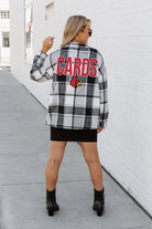 LOUISVILLE CARDINALS MAD FOR PLAID JENKINS PLAID OVERSHIRT