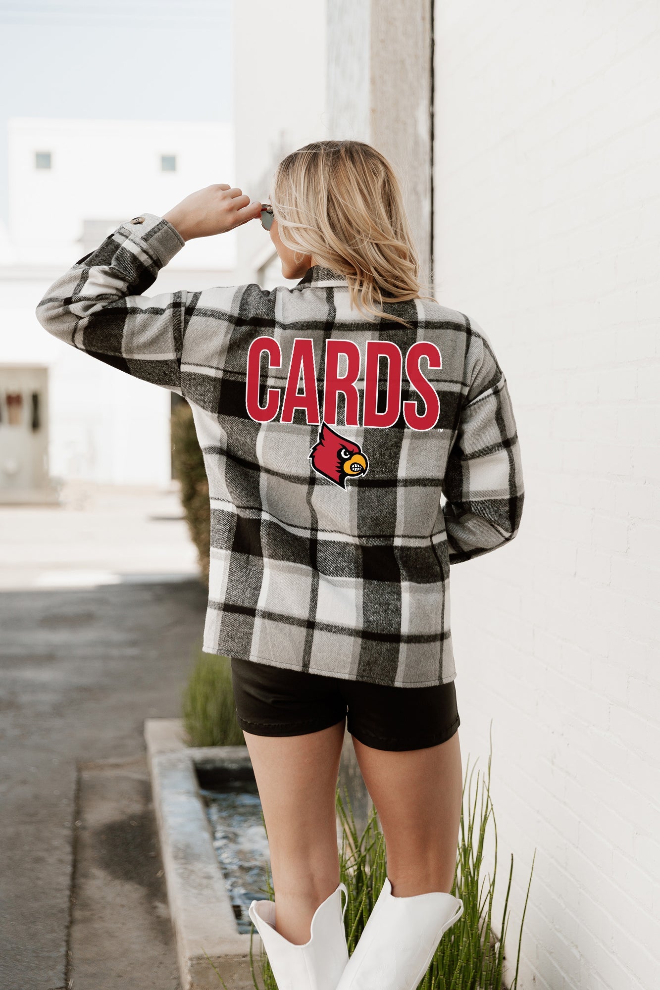 LOUISVILLE CARDINALS MAD FOR PLAID JENKINS PLAID OVERSHIRT