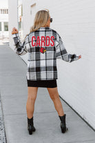 LOUISVILLE CARDINALS MAD FOR PLAID JENKINS PLAID OVERSHIRT