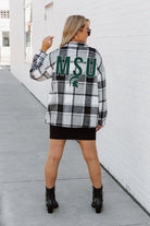 MICHIGAN STATE SPARTANS MAD FOR PLAID JENKINS PLAID OVERSHIRT