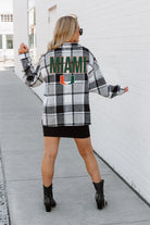 MIAMI HURRICANES MAD FOR PLAID JENKINS PLAID OVERSHIRT