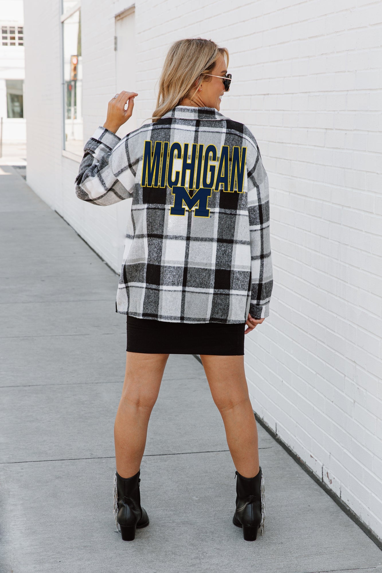 MICHIGAN WOLVERINES MAD FOR PLAID JENKINS PLAID OVERSHIRT