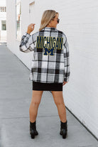 MICHIGAN WOLVERINES MAD FOR PLAID JENKINS PLAID OVERSHIRT