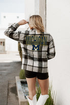 MICHIGAN WOLVERINES MAD FOR PLAID JENKINS PLAID OVERSHIRT