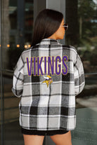 MINNESOTA VIKINGS FIELDSIDE FUN JENKINS PLAID OVERSHIRT