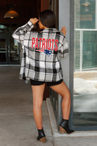 NEW ENGLAND PATRIOTS FIELDSIDE FUN JENKINS PLAID OVERSHIRT