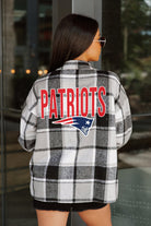 NEW ENGLAND PATRIOTS FIELDSIDE FUN JENKINS PLAID OVERSHIRT