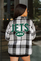 NEW YORK JETS FIELDSIDE FUN JENKINS PLAID OVERSHIRT