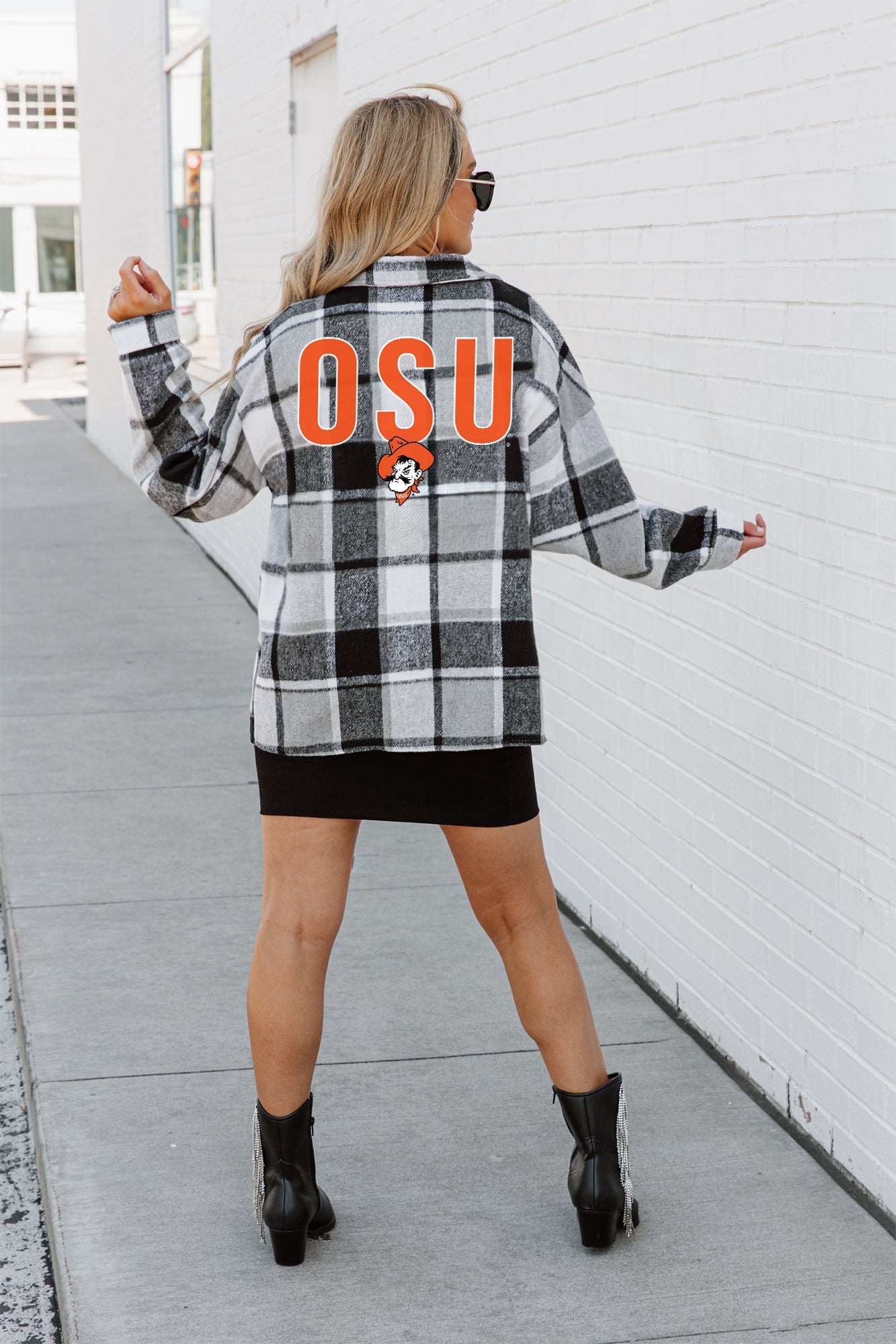 OKLAHOMA STATE COWBOYS MAD FOR PLAID JENKINS PLAID OVERSHIRT