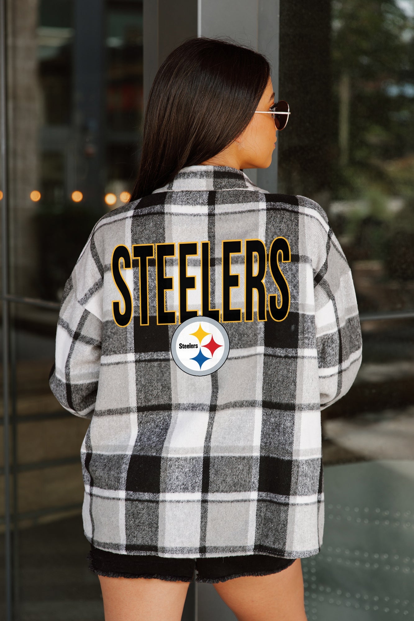 PITTSBURGH STEELERS FIELDSIDE FUN JENKINS PLAID OVERSHIRT