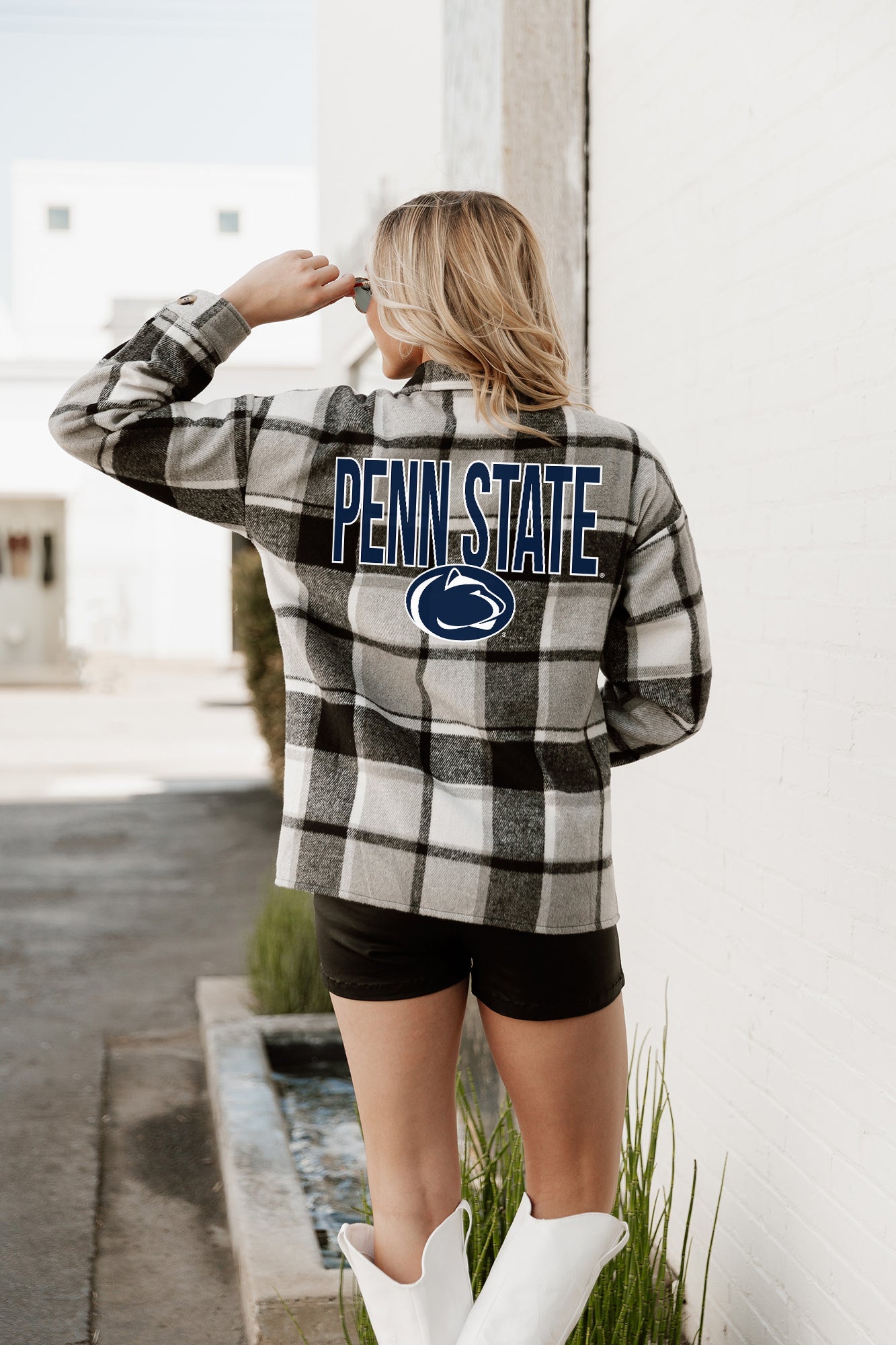 PENN STATE NITTANY LIONS MAD FOR PLAID JENKINS PLAID OVERSHIRT