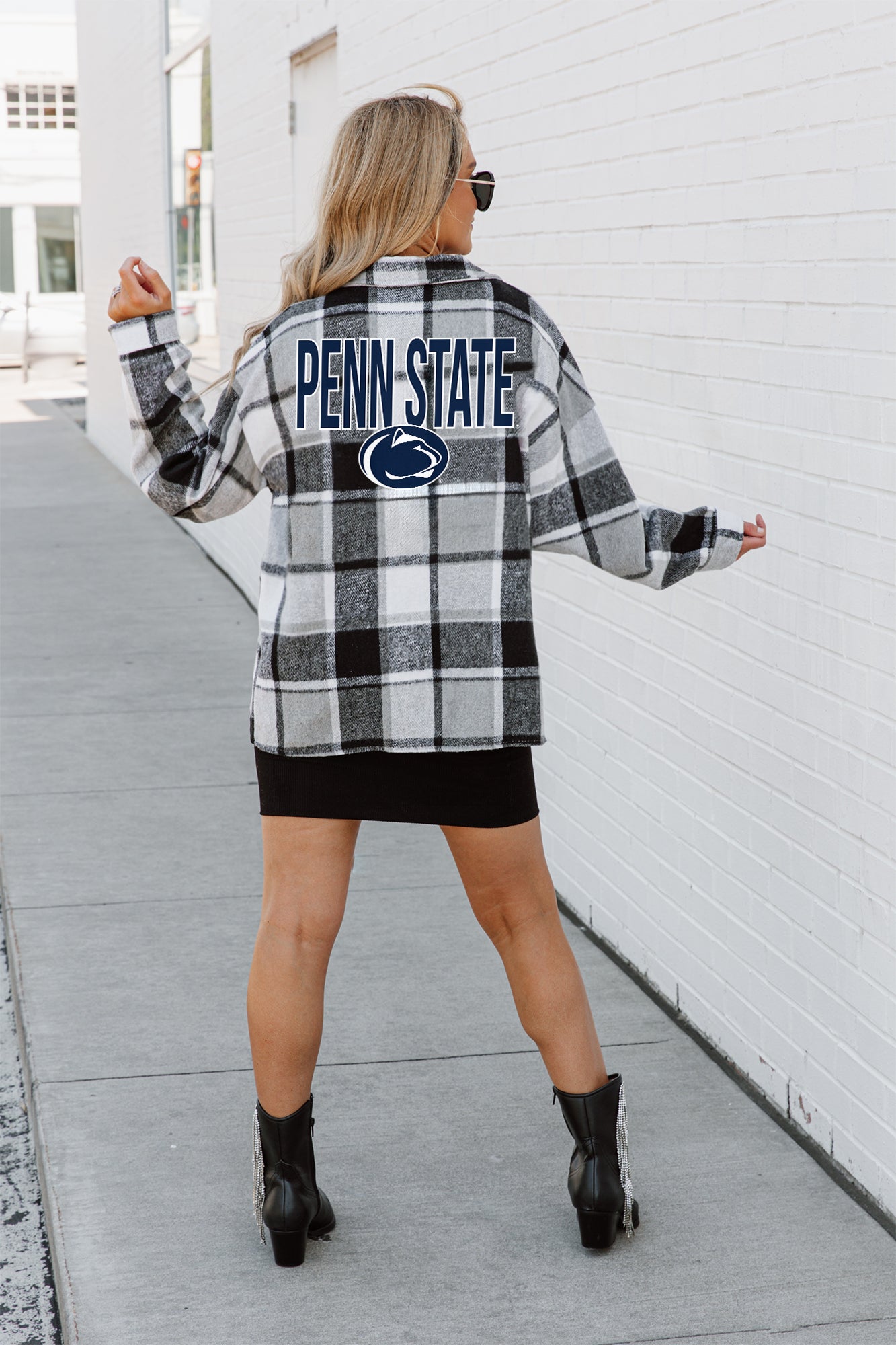 PENN STATE NITTANY LIONS MAD FOR PLAID JENKINS PLAID OVERSHIRT