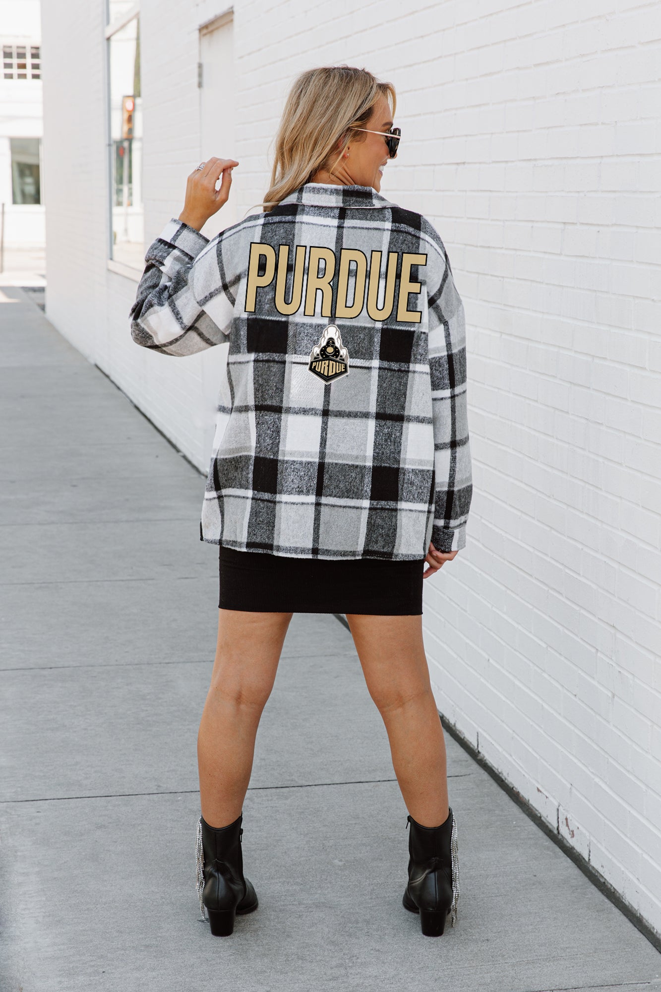 PURDUE BOILERMAKERS MAD FOR PLAID JENKINS PLAID OVERSHIRT