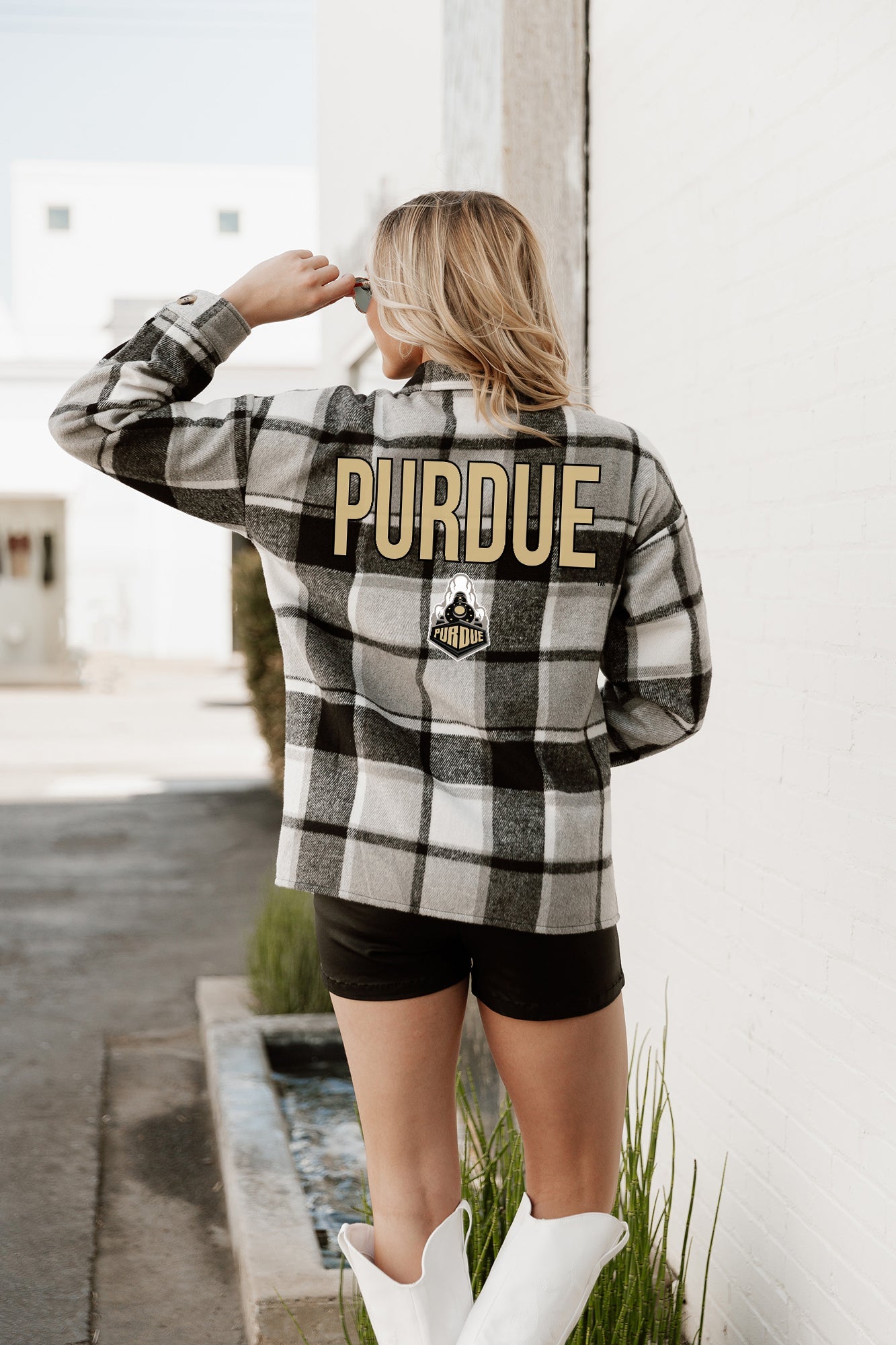 PURDUE BOILERMAKERS MAD FOR PLAID JENKINS PLAID OVERSHIRT