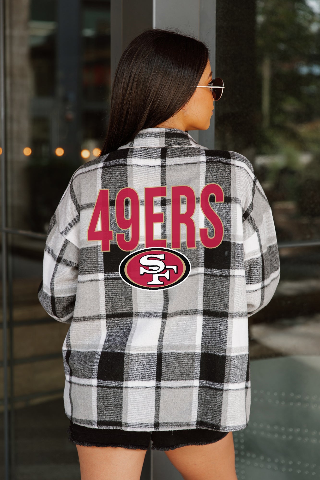 SAN FRANCISCO 49ERS FIELDSIDE FUN JENKINS PLAID OVERSHIRT