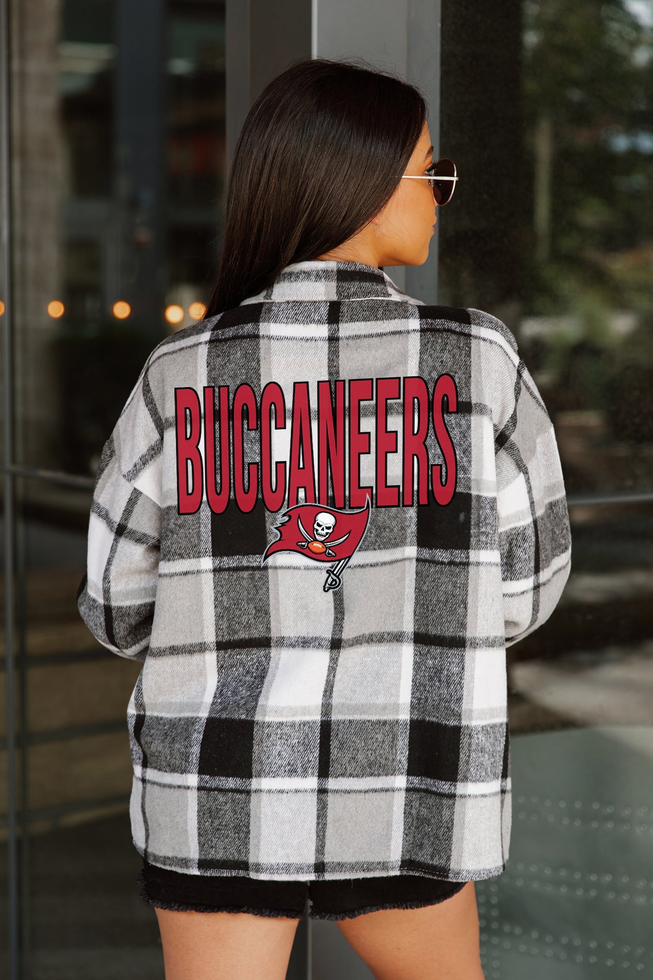 TAMPA BAY BUCCANEERS FIELDSIDE FUN JENKINS PLAID OVERSHIRT